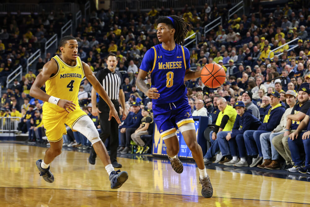 College Basketball Game Action